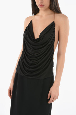 Draped Top with Chain