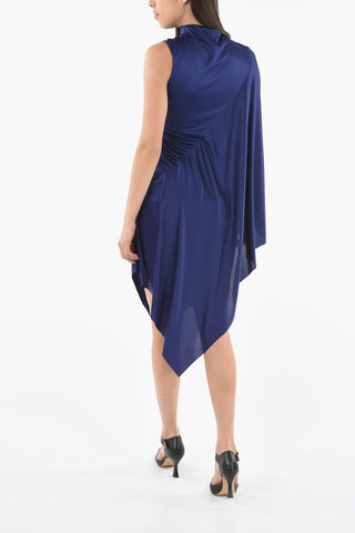 Draped Crewneck Dress
