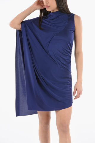 Draped Crewneck Dress