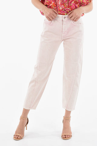 Five Pocket Twisted Leg Denims with Contrasting Logo Detail