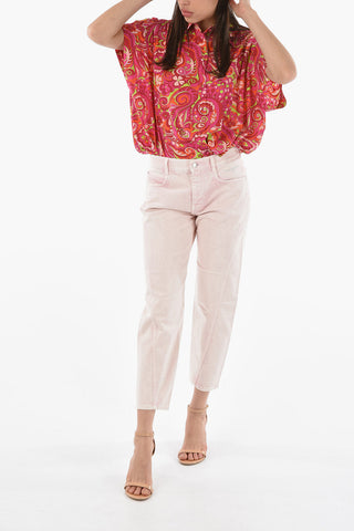 Five Pocket Twisted Leg Denims with Contrasting Logo Detail