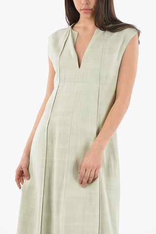 V Neck Flared Dress