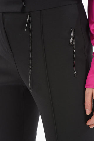 Charm Detail Cotton Blend Chinos Pants