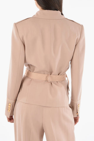 Belted Jacket With Front Pockets