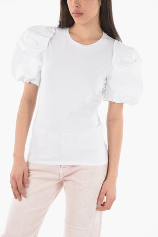 T-Shirt con Maniche a Sbuffo