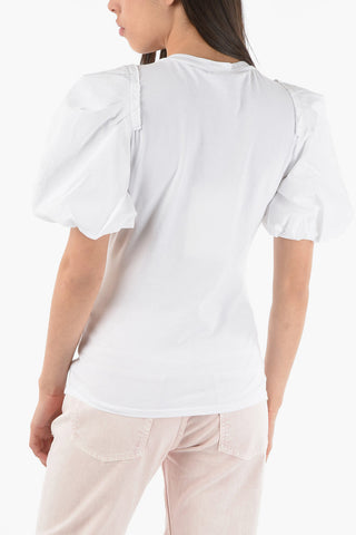 T-Shirt con Maniche a Sbuffo