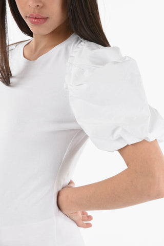 T-Shirt con Maniche a Sbuffo