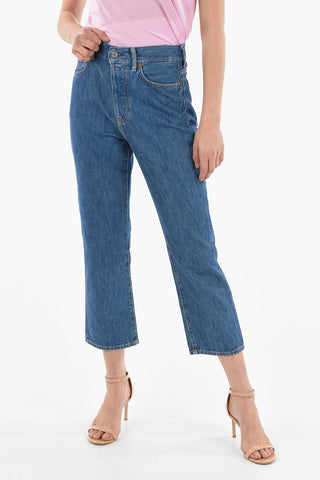 Straight-leg Cropped MECE Denims with High-waist 20cm