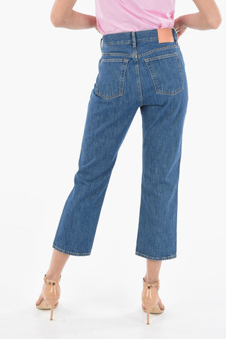 Straight-leg Cropped MECE Denims with High-waist 20cm