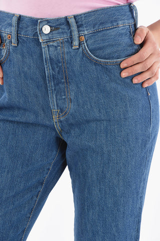 Straight-leg Cropped MECE Denims with High-waist 20cm