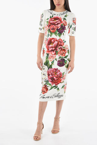 Floral Patterned Dress with Jewel Details