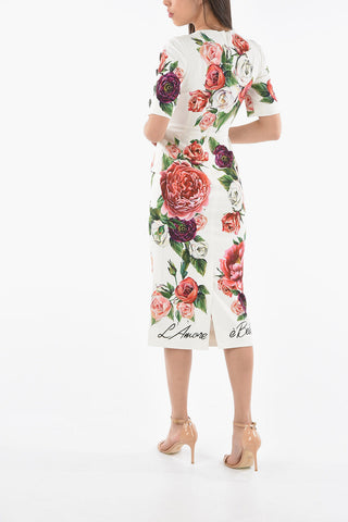 Floral Patterned Dress with Jewel Details