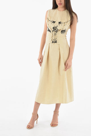 Printed Sleeveless Long Dress