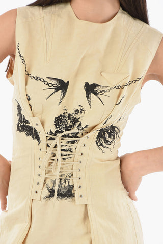 Printed Sleeveless Long Dress