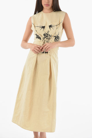 Printed Sleeveless Long Dress