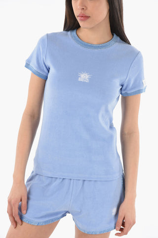 Crew-neck T-shirt with Embroidered Logo