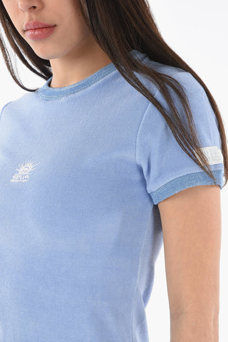 Crew-neck T-shirt with Embroidered Logo
