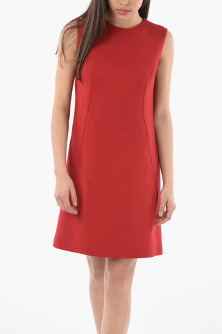 Vestito Shift in Lana Vergine Senza Maniche