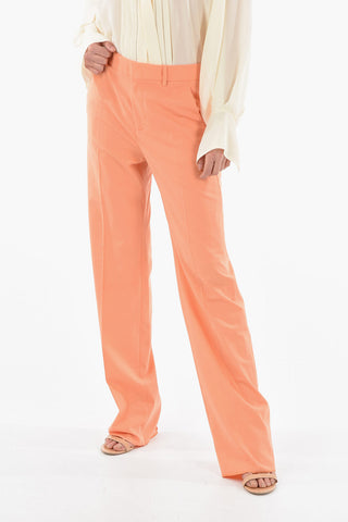 Straight-leg Trousers with Front Pleats