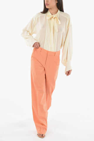 Straight-leg Trousers with Front Pleats
