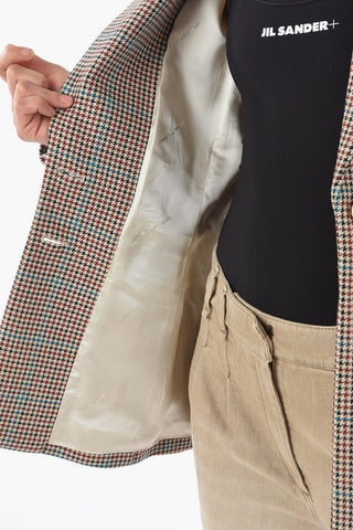 TAILORING Houndstooth Motif Slim Fit Blazer