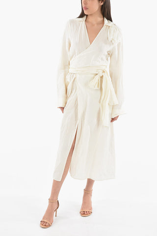 Linen and Cotton Wrap Dress