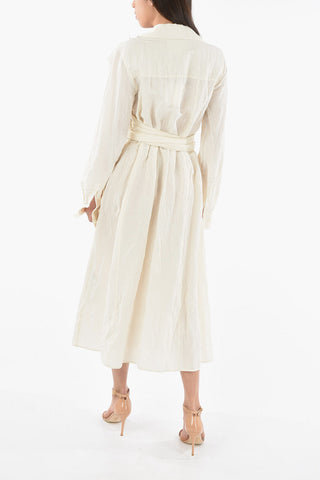 Linen and Cotton Wrap Dress