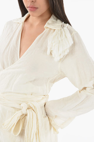 Linen and Cotton Wrap Dress