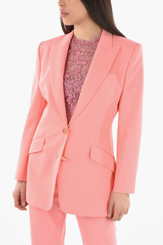 Blazer con Revers a Lancia Tasca con Aletta e Cuciture a Vista