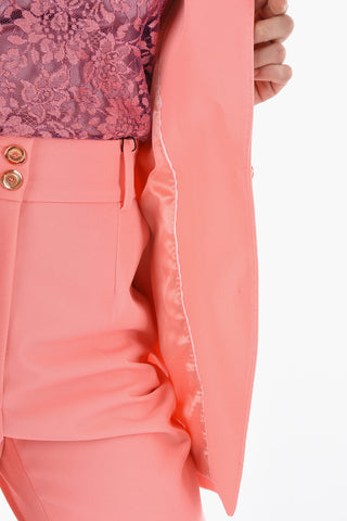 Blazer con Revers a Lancia Tasca con Aletta e Cuciture a Vista