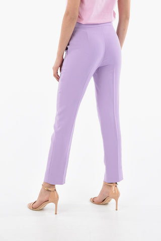 COUTURE! Pantaloni Sartoriali LADIES WHO LUNCH in Viscosa con Bottone a Cuore