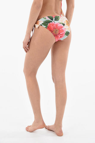 Costume Da Bagno Slip Con Stampa Floeale