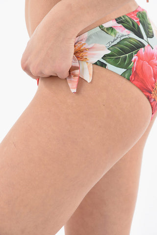 Costume Da Bagno Slip Con Stampa Floeale