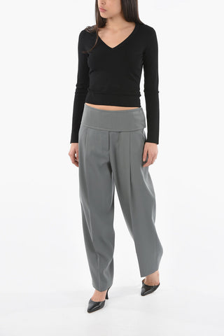 Pleated High Waisted Joggings