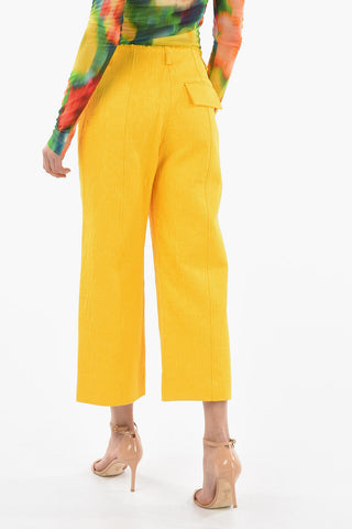 Pantaloni Jacquard Fantasia Floreale