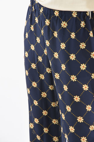 Printed Silk DAISY MARNIGRAM Pajama Pants