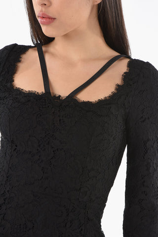 Laced Dress with Petticoat and Stretch Tiny Straps