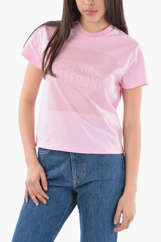 T-Shirt Crop BOX LOGO in Cotone