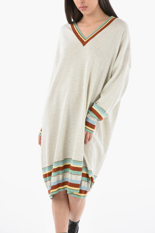 V Neck Knit Dress