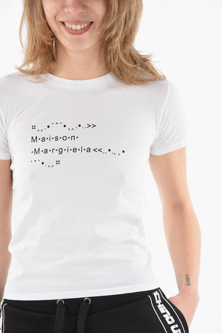 Cotton T-shirt with Contrasting Logo Print