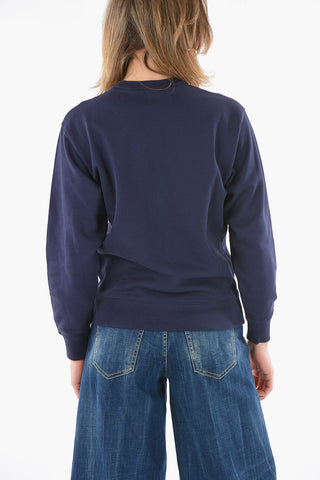 Felpa Girocollo in Cotone Felpato con Toppa Logo TIGER CREST