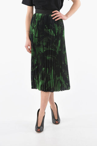 Gonna Midi GREENBRUSHSTROKE in Seta Plissè