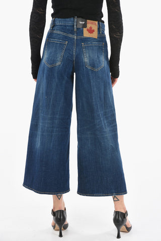 Denim Washed-Out PAGE Culotte Pants