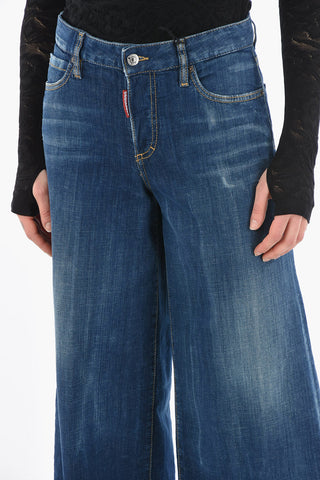 Denim Washed-Out PAGE Culotte Pants