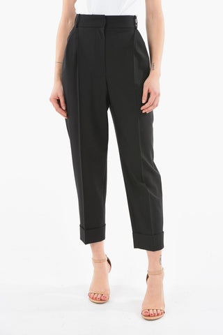 Double Pleat Pants with Cuffed Hem