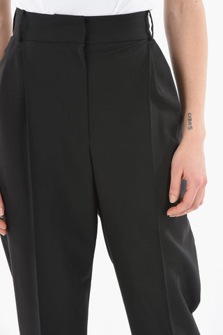 Double Pleat Pants with Cuffed Hem