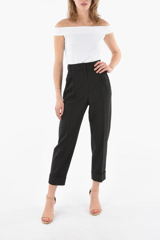 Double Pleat Pants with Cuffed Hem