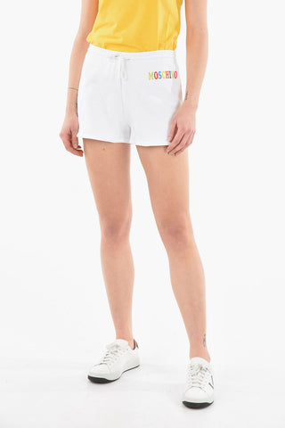 COUTURE! Organic Cotton Jogger Shorts with Debossed Lettering Logo