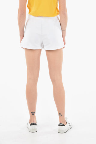 COUTURE! Organic Cotton Jogger Shorts with Debossed Lettering Logo