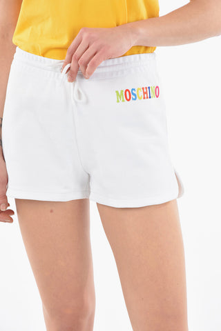 COUTURE! Organic Cotton Jogger Shorts with Debossed Lettering Logo